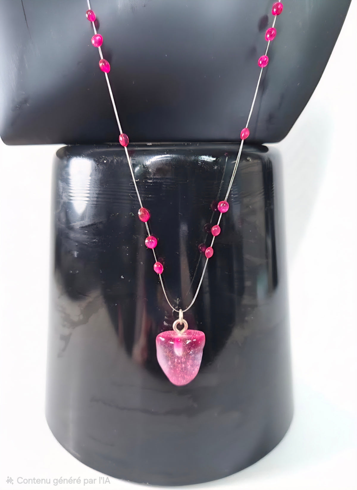 Collier "Cœur de Rubis Évanescent"